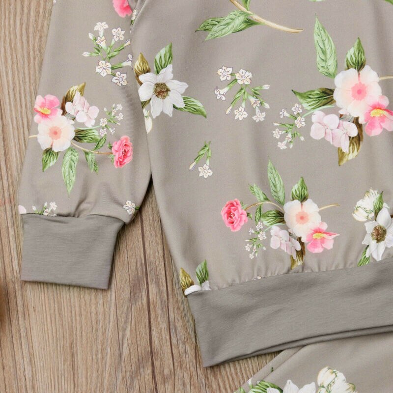 Ensemble Floral Gris